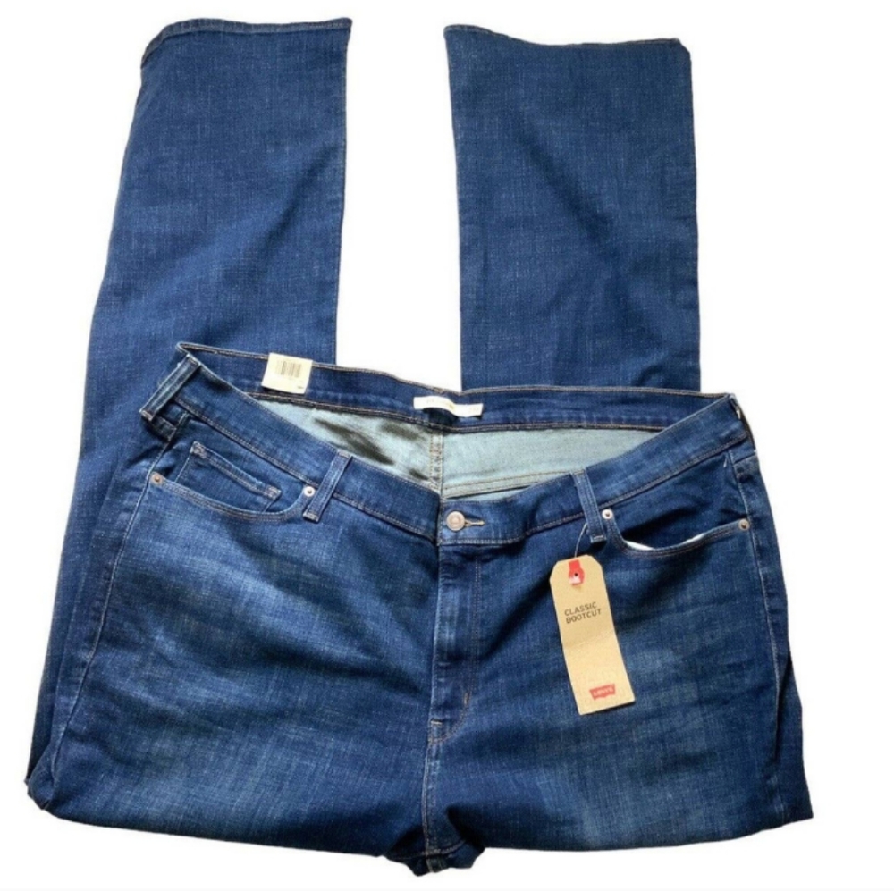 🆕Levi's 415 Women's Jeans Plus Size 24W Long Classic Bootcut Dark Wash Denim - Picture 8 of 15